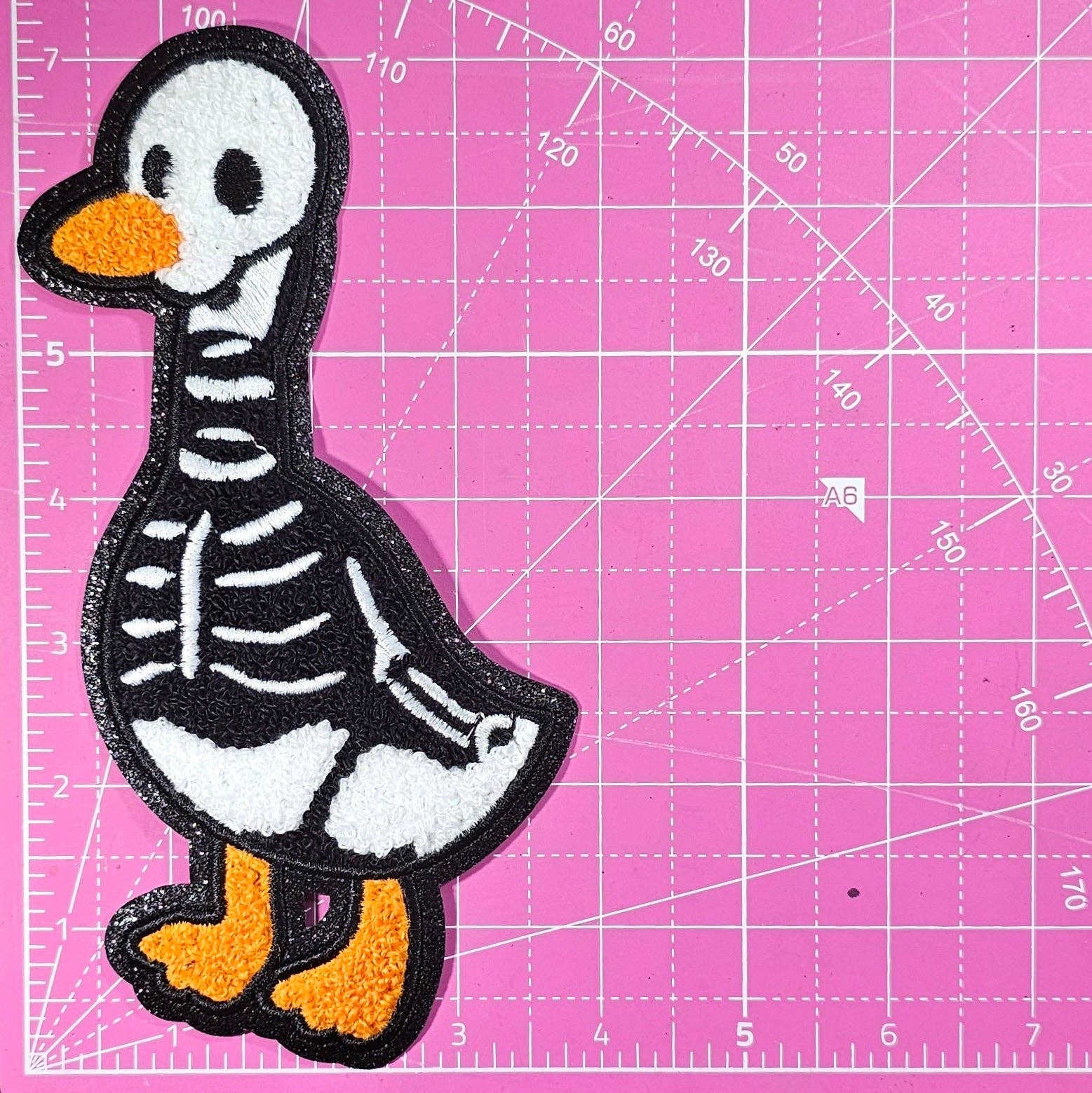 Scratch Decor - Wholesale Patch - Spooky Goose Halloween 4 PC Chenille Sequin & Glitter Large Iron on Patch4