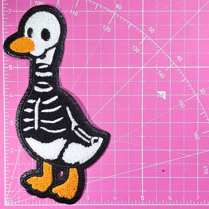 Scratch Decor - Wholesale Patch - Spooky Goose Halloween 4 PC Chenille Sequin & Glitter Large Iron on Patch4