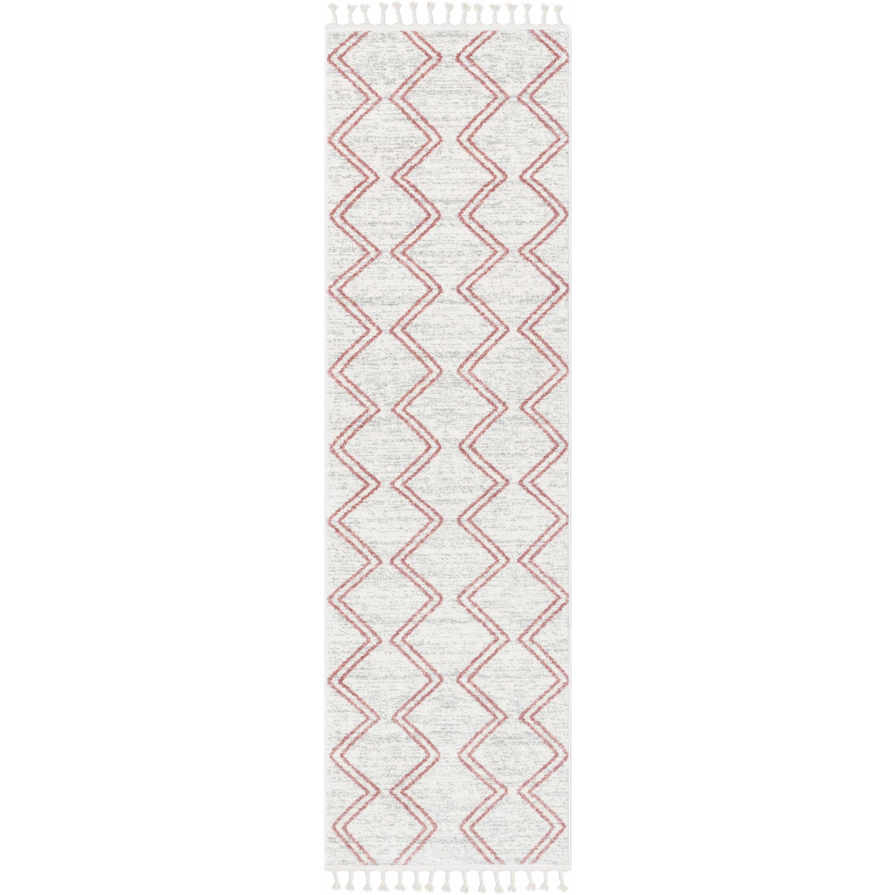 Well Woven - Wholesale Area Rug - Kids & Baby - Reeve Modern Chevron Zig-Zag Pink Ivory Kids Rug9