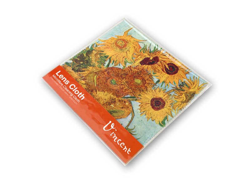 MUSEUM WEBSHOP - Wholesale Lens Cleaner - Lens cloth, 15 x 15 cm, Sunflowers, Van Gogh2
