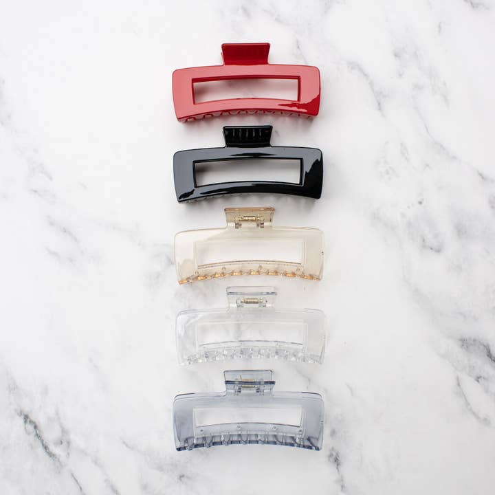 Tiepology - Wholesale Hair Clip - Women's - Jumbo Size 5 Inch Solid Long Square Hair Clip21