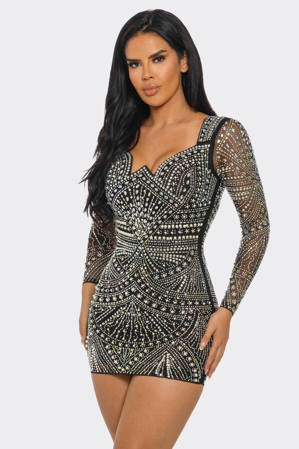 BANJUL - Wholesale Dress - Women's - BCCDS72256 & WIDE-STRAP RHINESTONE MINI DRESS2