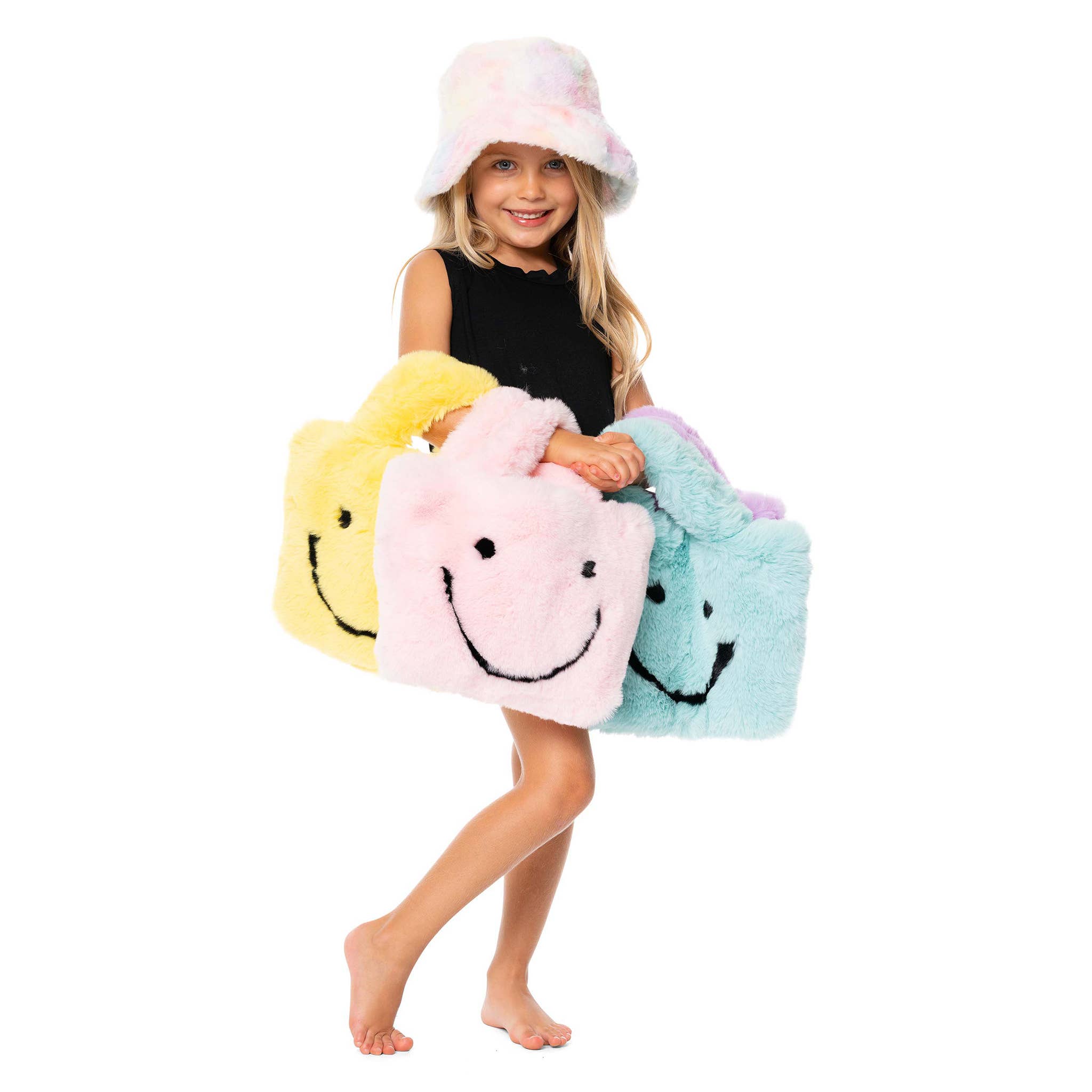Malibu Sugar - Vente Sac à bandoulière – enfant - Sacs à main visage souriant en fausse fourrure pelucheuse9