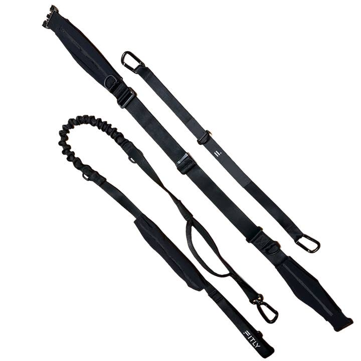 Svart FITLY Löparbälte + Hundkoppel - SVART för wholesale på Faire