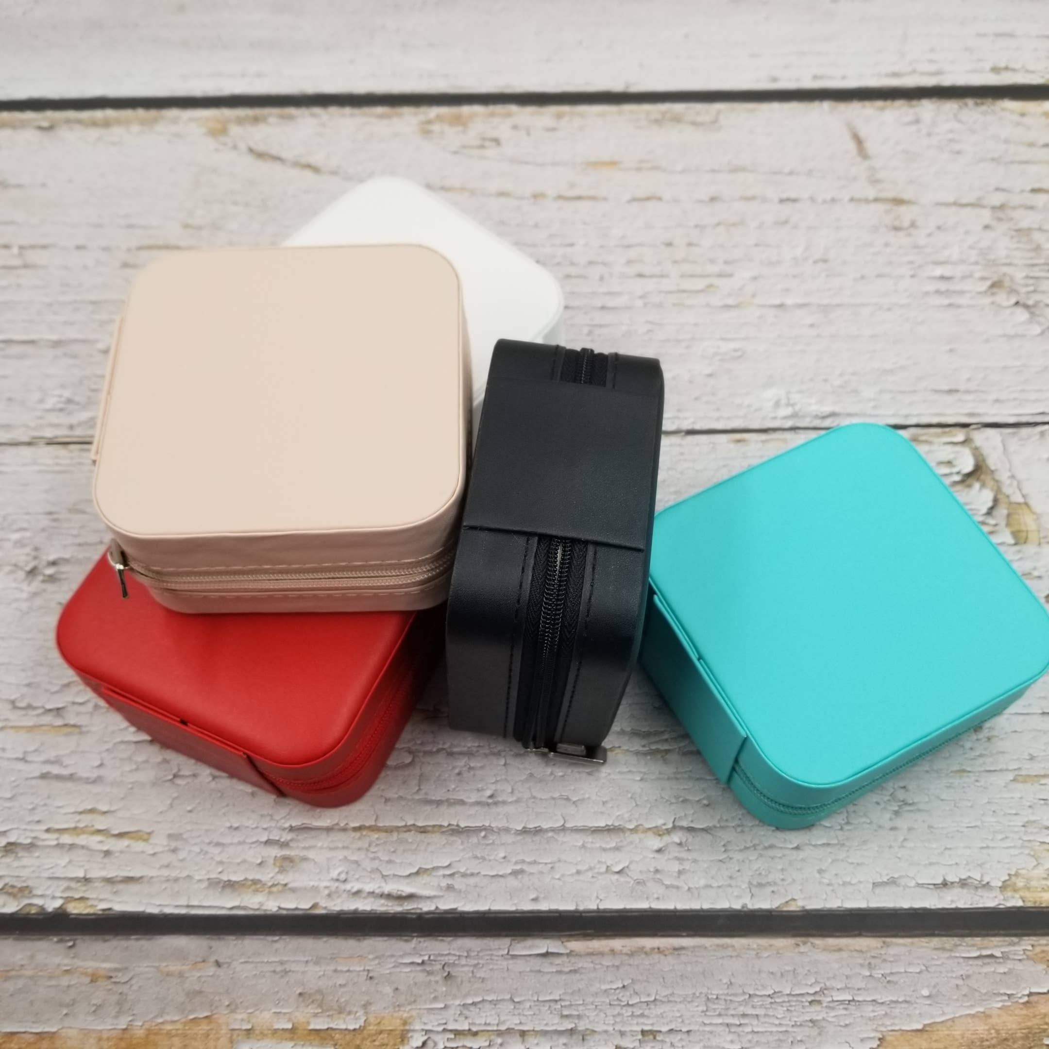 Treasure Wholesale – wholesale Jewellery box/organiser – Leather Jewelry Box With Zipper Organizer Box11