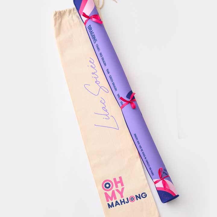 Oh My Mahjong - Wholesale Board Game - Lilac Preppy Soiree Mat