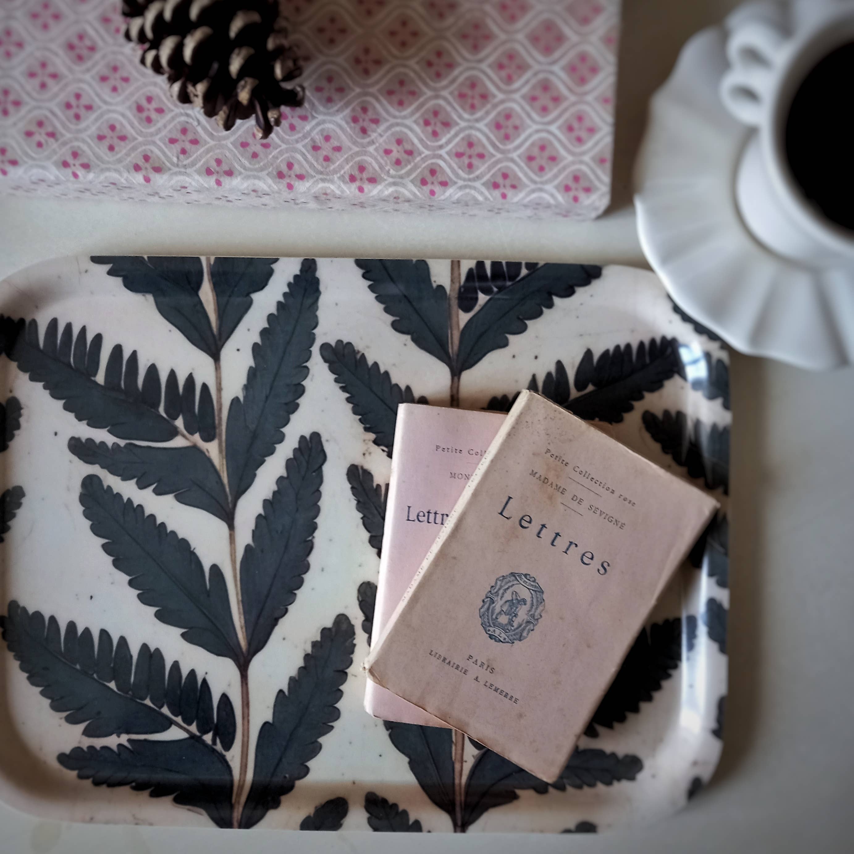 Odalisque Paris - Wholesale Decorative Tray - Rectangular tray Ferns5