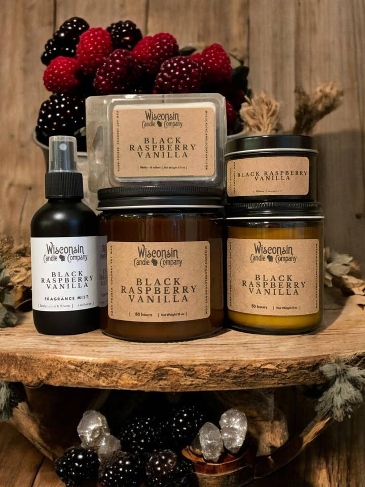 Vanille Framboise Noire pour la vente par Wisconsin Candle Company
