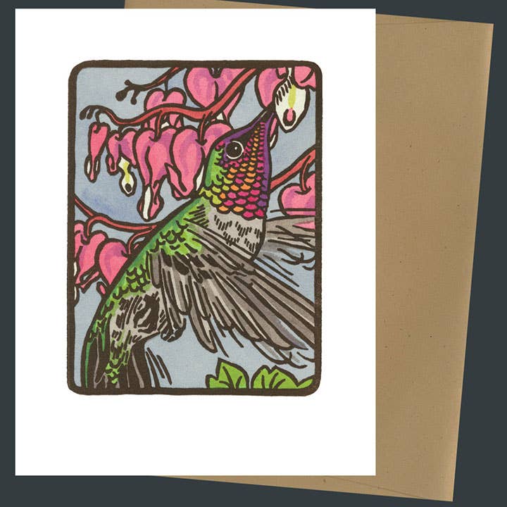 Anagram Press - Wholesale Everyday Greeting Card - Anna's Hummingbird Card1