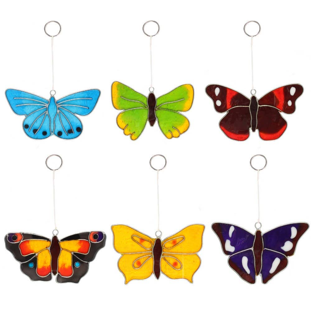 Something Different Wholesale - Wholesale Suncatcher - Set of 24 British Butterfly Suncatchers on Display1