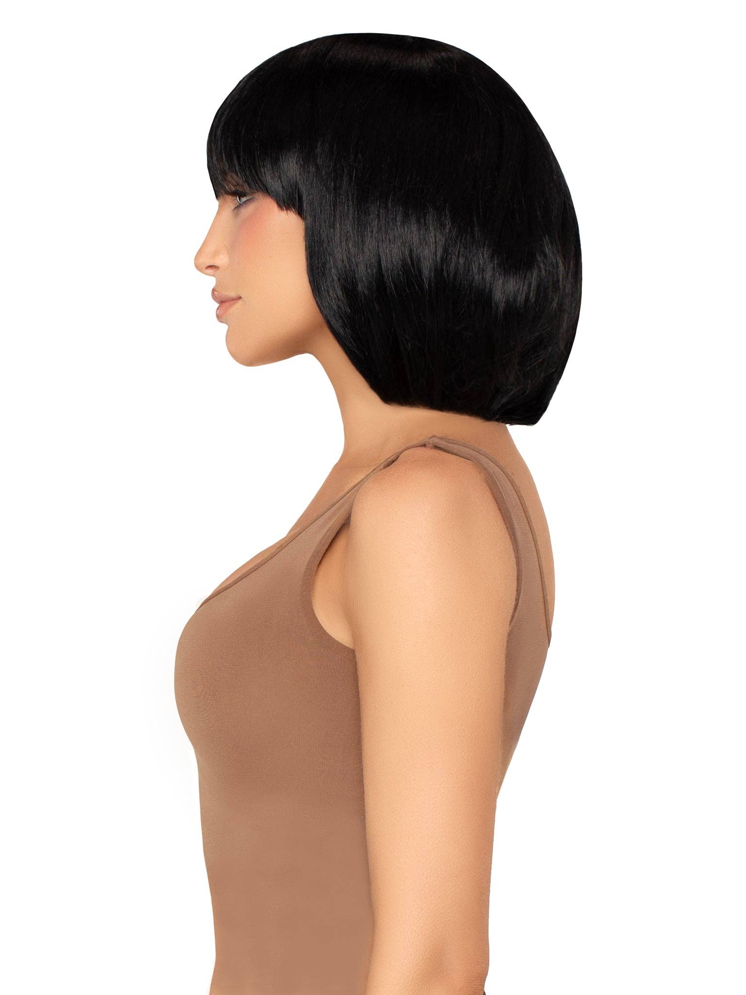 Black 14" Short Natural Bob Wig for wholesale on Faire1