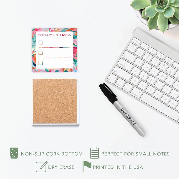 Clairmont & Co - Wholesale Whiteboard/Dry-Erase Board - Task list, Dry Erase Glass Tile, Marker Board, Desk notes