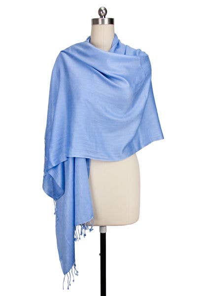 SAACHI - Wholesale Scarf - Women's - Cashmere Silk A Scarf With Eyelash Fringe5