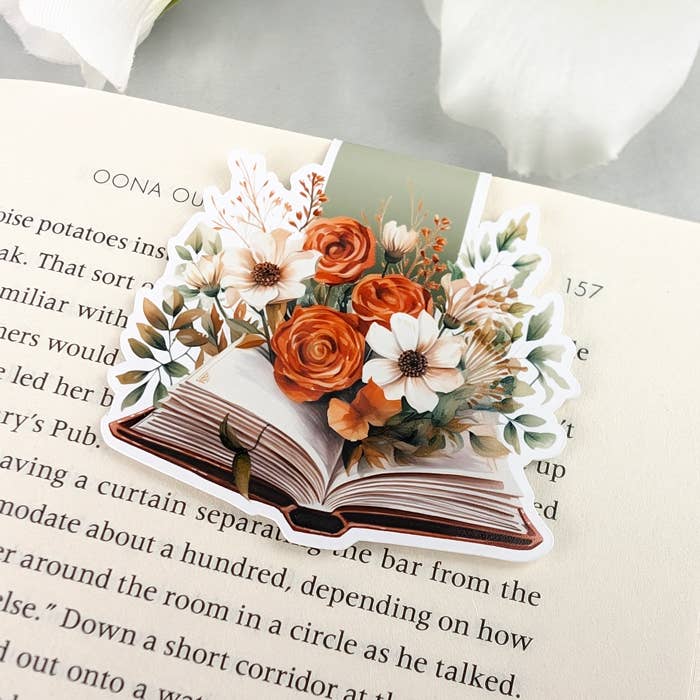 Aphrodite Bookclub - Wholesale Bookmark - Magnetic Bookmark - Floral book bookmark - Autumn flowers