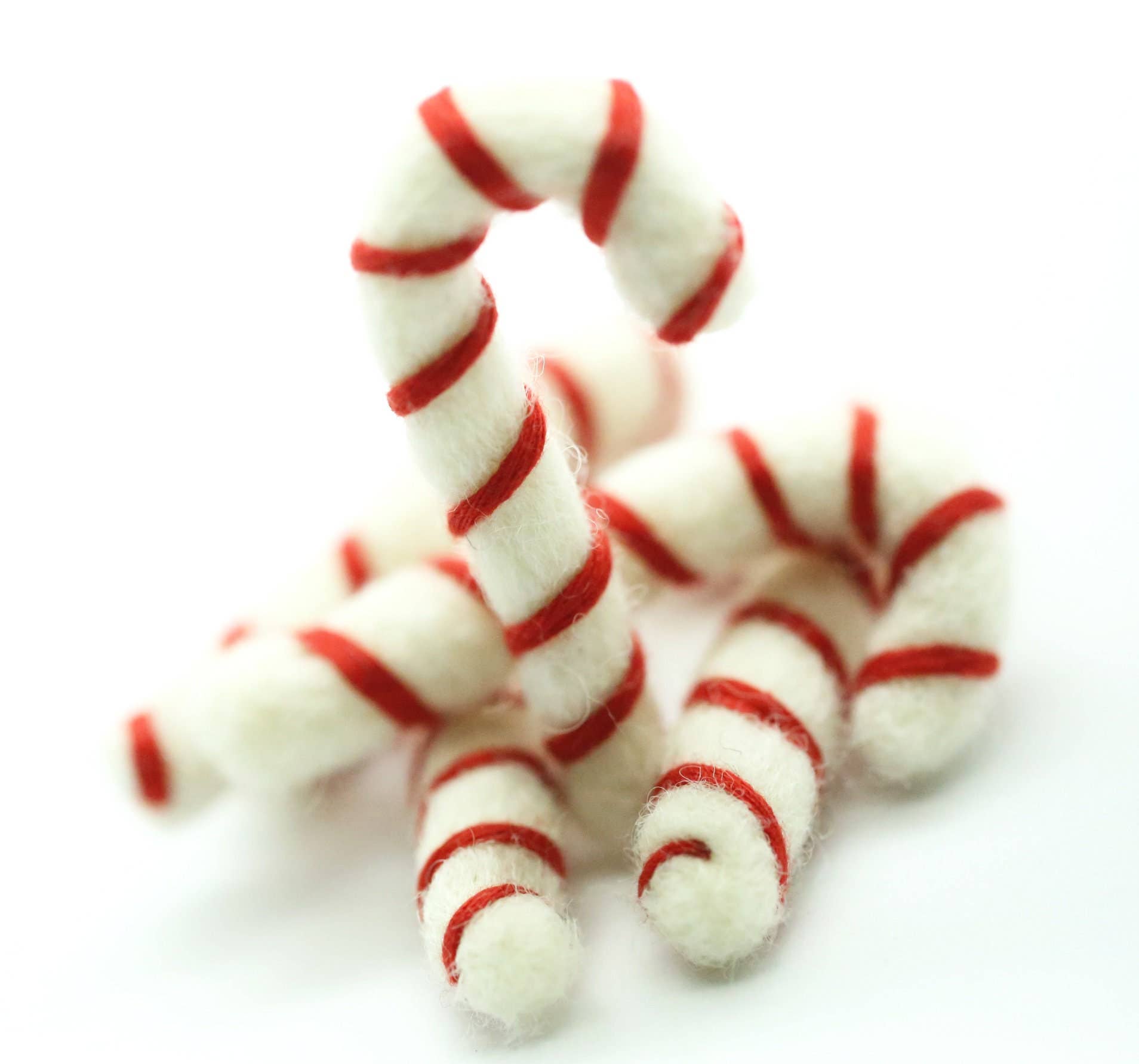 The Felt Pod - Wholesale Christmas Decoration - Felt Christmas Felt Candy Cane Set of 50