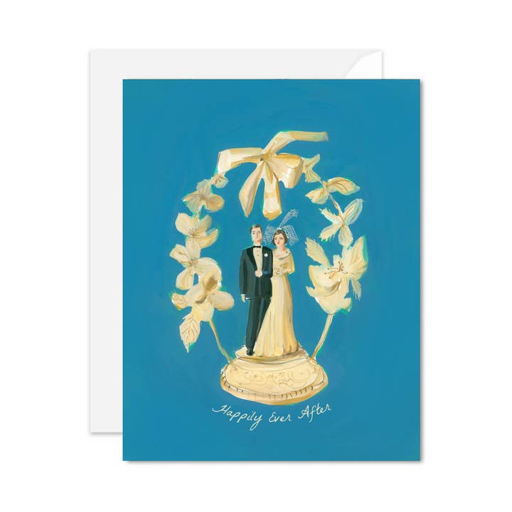 The Happy Couple Wedding Card for wholesale by JANET HILL STUDIO