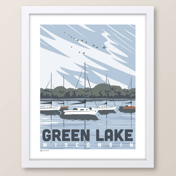 Green Lake Wisconsin Print for wholesale by Bozz Prints