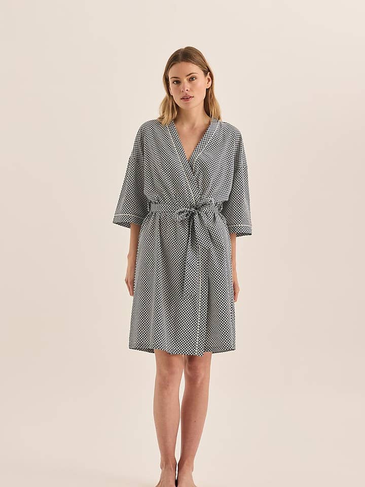 Robe de Algodão - Diamante Azul Índigo por atacado de Gingerlilly