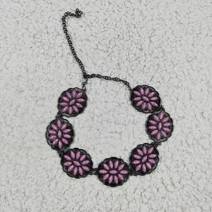 Girls Western Purple Chains Turquoise Belts for wholesale by Aier Wholesale