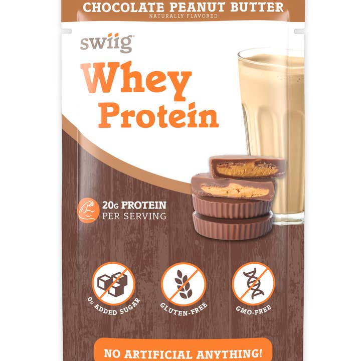 swiig Single Serve Whey Chocolate PB 10pk for wholesale by swiig