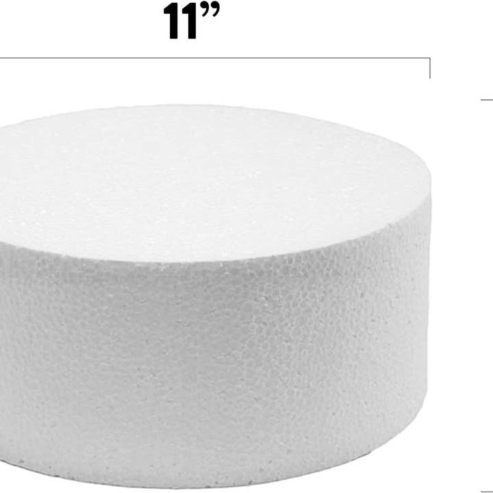 Global Sugar Art - Wholesale Cake Stand - 11 Inch Cake Round Cake Dummy – Styrofoam Fake Cake for Decorating, Display & Practice, by Global Sugar Art2