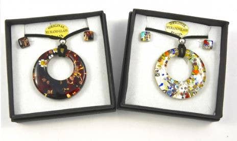 Alice Sturzinger LLC - Vendita all'ingrosso Parure di gioielli - Set di gioielli in vetro di Murano con scatola - colori assortiti2