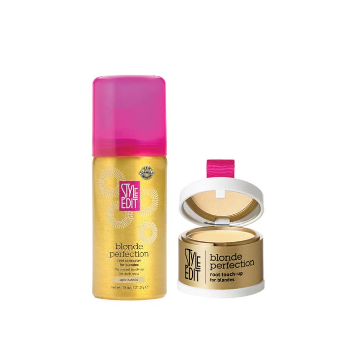 Style Edit - Vente Coloration pour cheveux - Duo de Voyage Blonde : Poudre de Retouche et Anticernes Format Voyage1