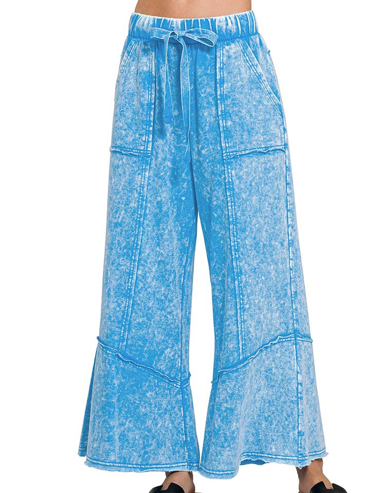 LT PLUM ',...._ Acid Wash Pants With Pockets SI-26242 for wholesale on Faire1