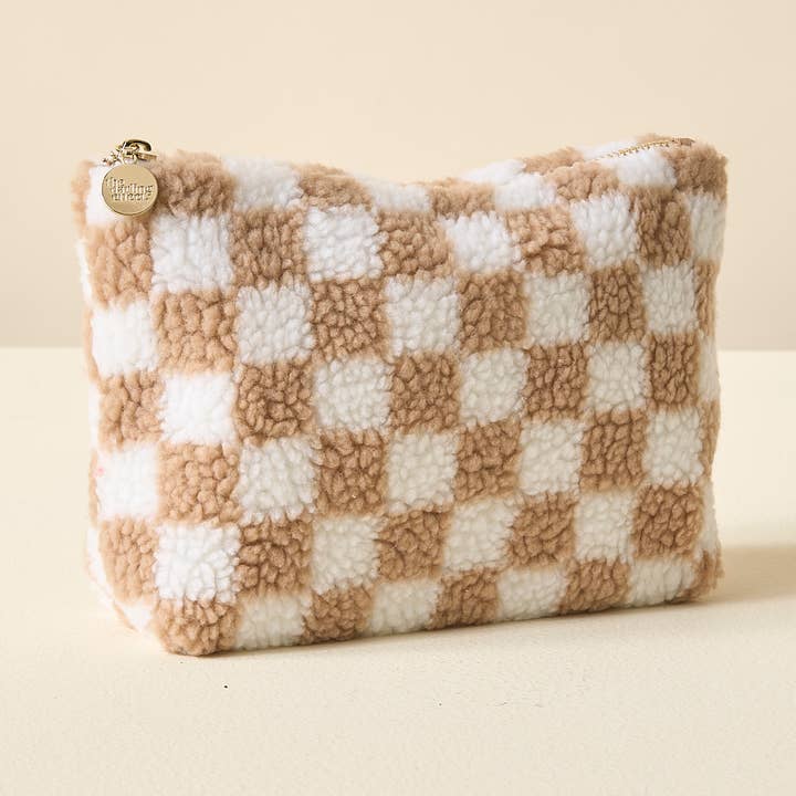 The Darling Effect - Wholesale Pouch - Women's - Teddy Pouch-Check Tan0