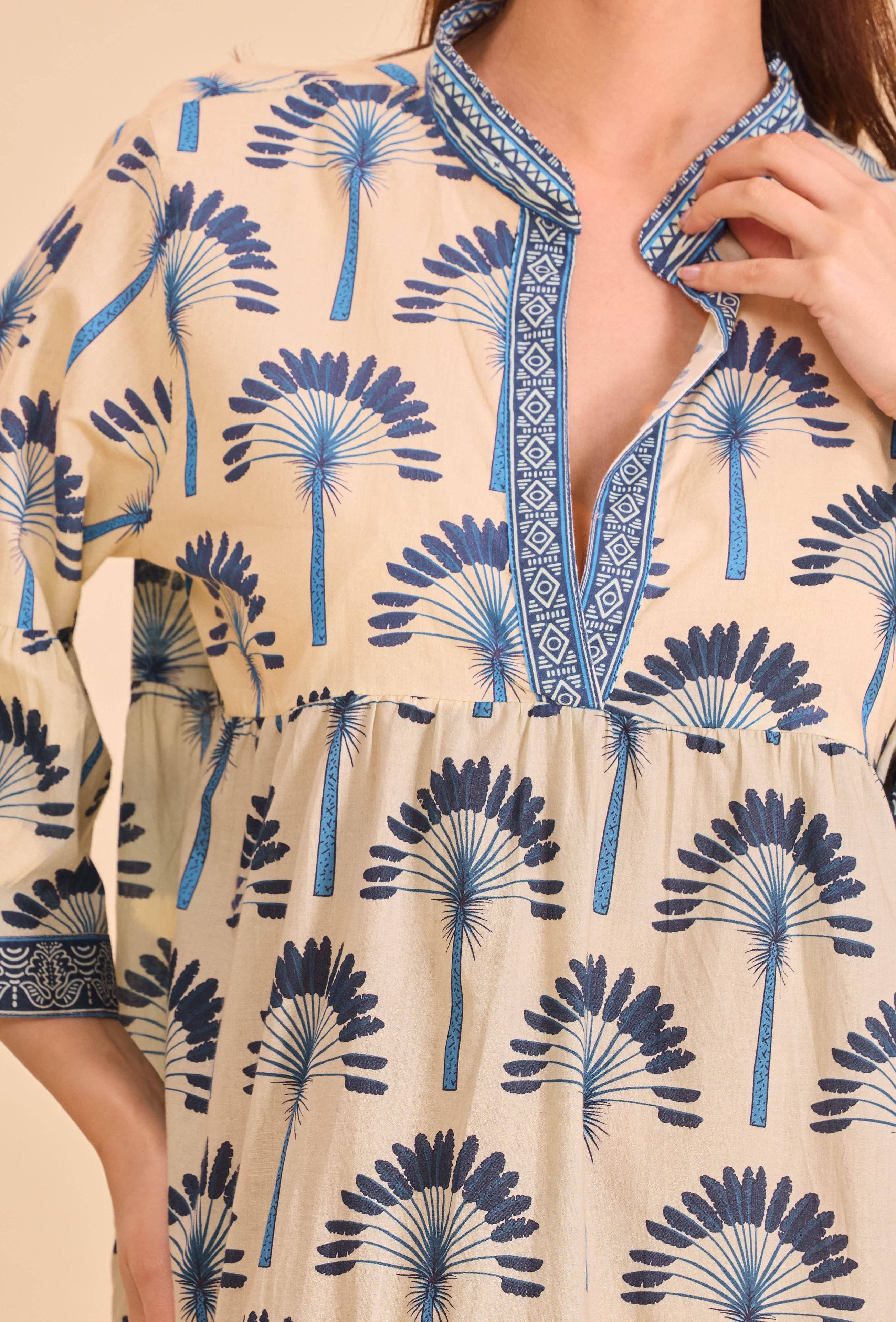 IP Navy  Short dress in batik print cotton - Orice for wholesale on Faire5