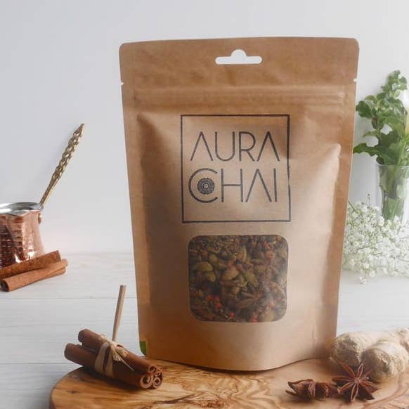 Aura Chai Original Chai Latte Blend - 150g and other Purchase wholesale reishi chai latte. Free returns & net 60 terms on Faire trending on Faire.