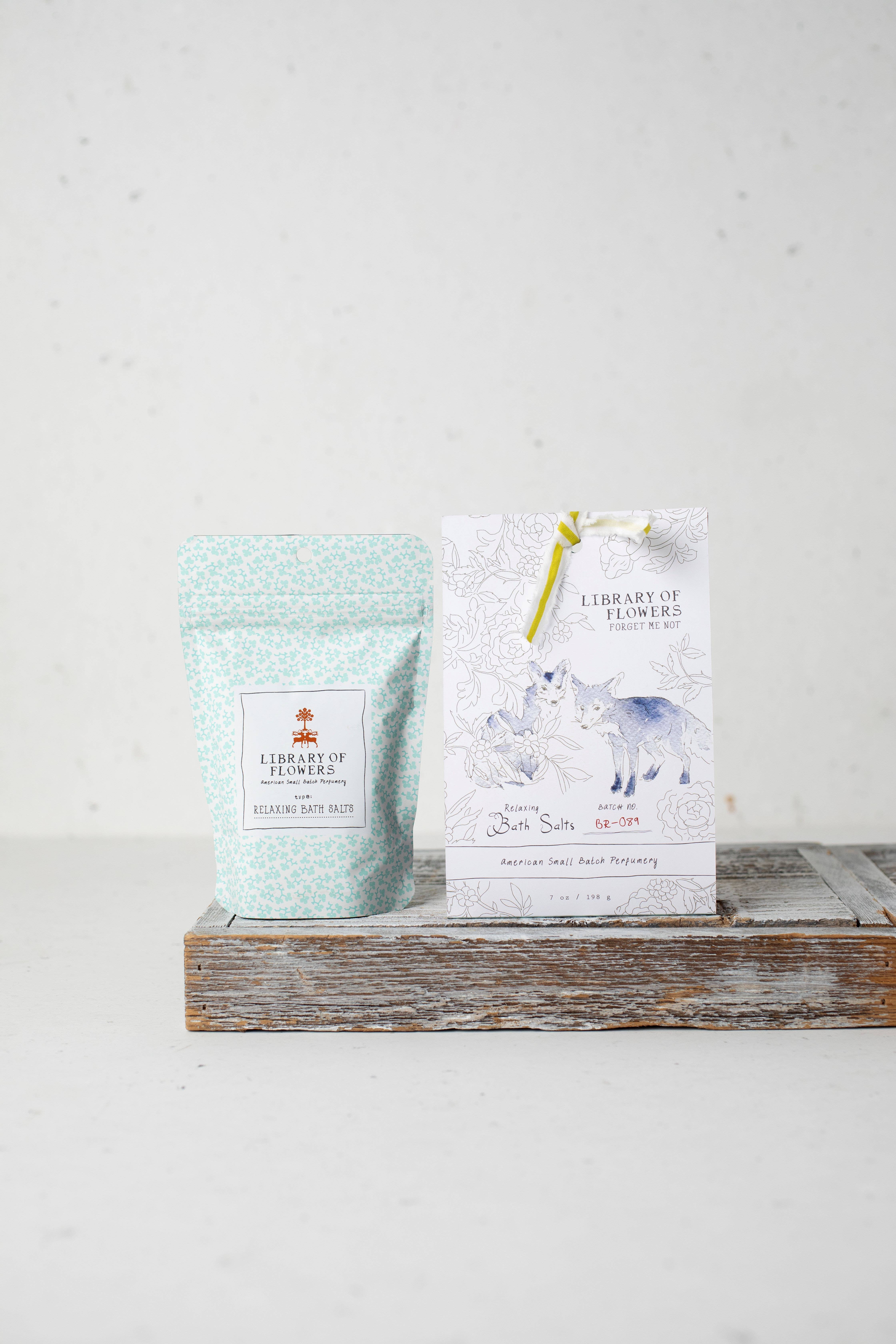 Library of Flowers - Wholesale Bath Salts - FORGET ME NOT SALTS