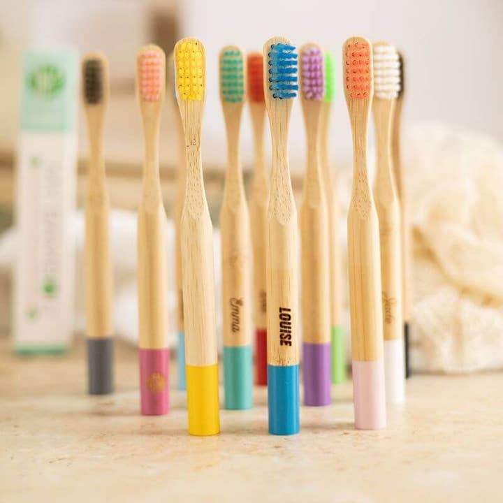 Cepillo de dientes de bambú para niños personalizable con cerdas suaves para venta al por mayor de My Bambou