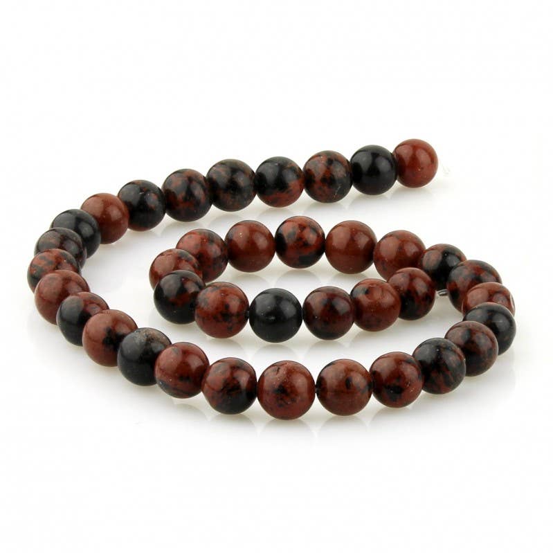 UniArt – Engroshandel Perler – Mahogni Obsidian Strimler, Kugler2