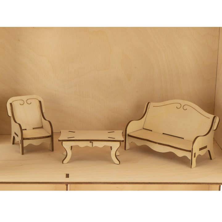 Munda Mundi - Wholesale Doll Accessory Kit - Kids - Dollhouse Winter with the furniture, 1:123