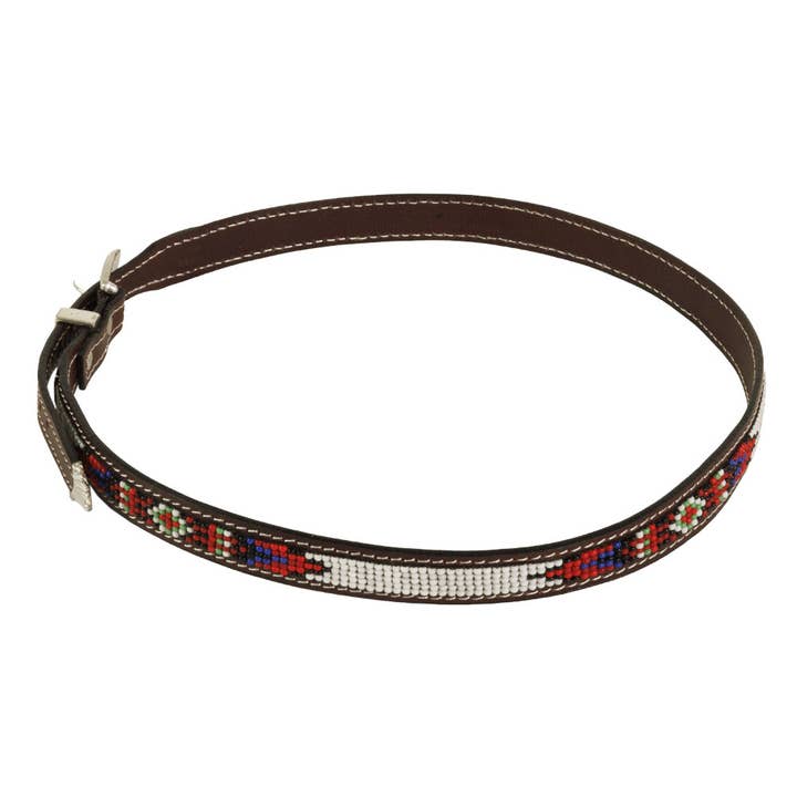 Multicolored Beaded Leather Hat Band - Style Mika for wholesale on Faire1