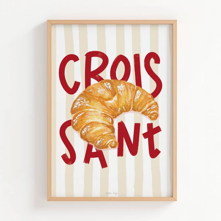 Poster - Croissant bag for wholesale by Studioloujashop