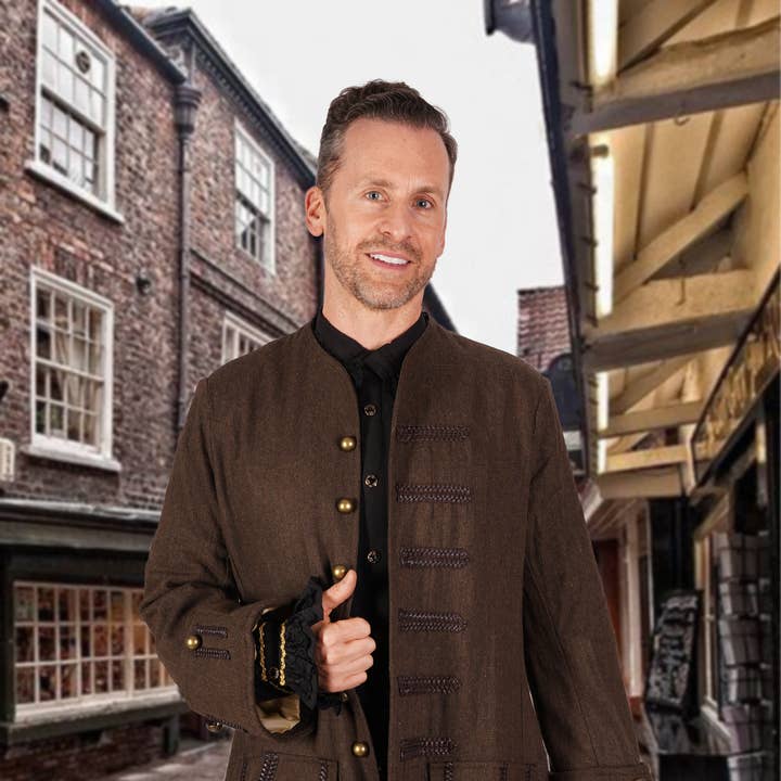 Pirate Brown rockkappa för wholesale av Western Fashion