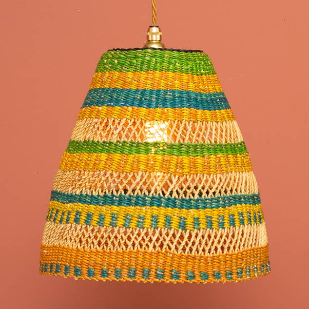 Ghanaian Handwoven Cone Lightshades for wholesale by AARVEN