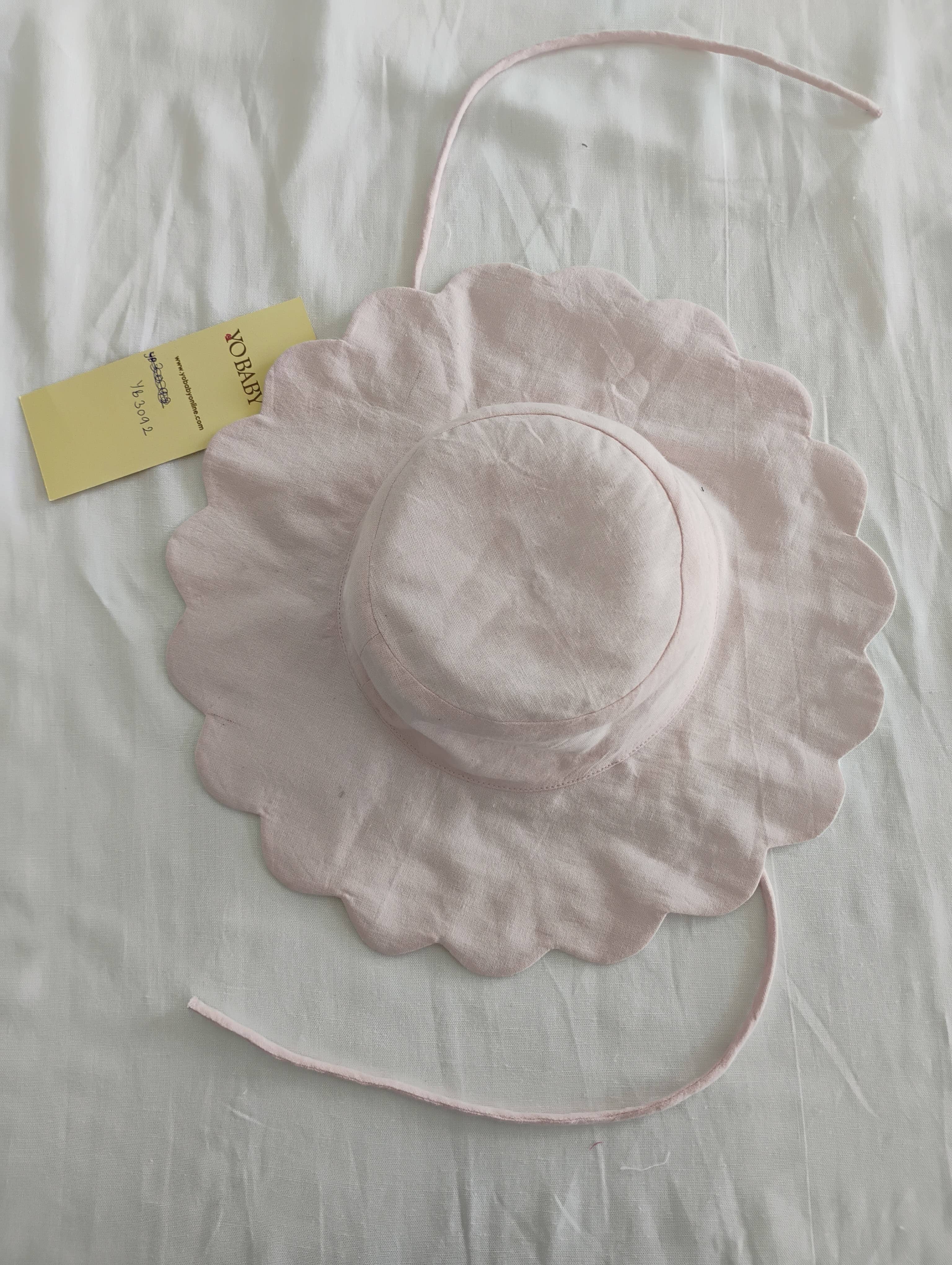 Yo Baby - Wholesale Sun Hat - Kids - Summer Sun Hat with Scalloping - Reversible  : SOFT PINK : Infant : Toddler : Tween1