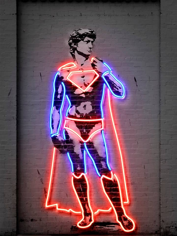 Arte Neón - David para venta al por mayor de BLUE SHAKER