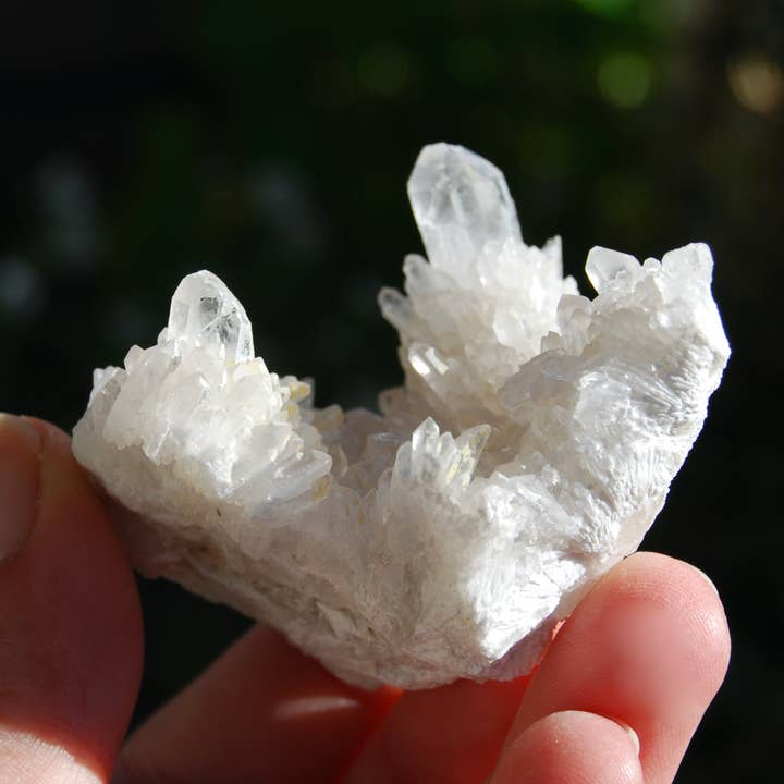 2.5in 77g Raw Sugar Quartz Crystal Cluster, Candle Quartz, Madagascar for wholesale by Caspar Curiosities