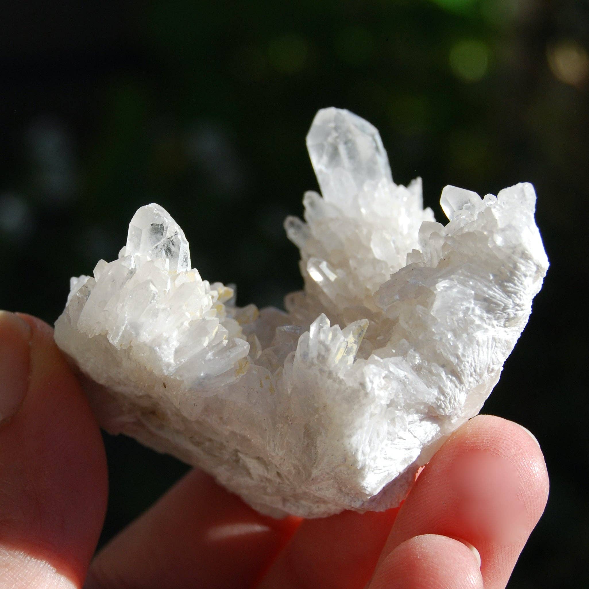 2.5in 77g Raw Sugar Quartz Crystal Cluster, Candle Quartz, Madagascar for wholesale by Caspar Curiosities