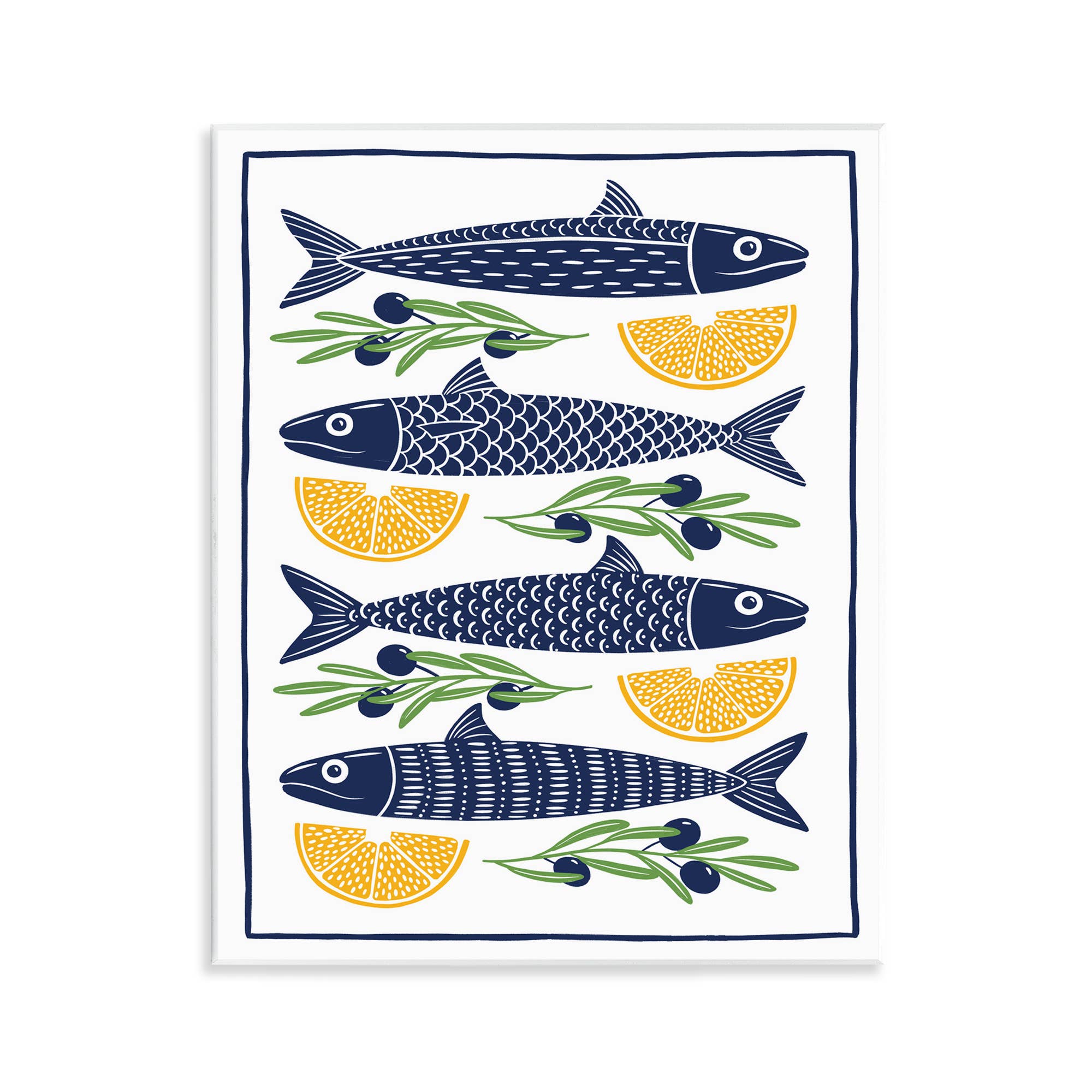 Stupell Industries - Wholesale Wall Sign - Fish Lemon & Olives - Unframed Wall Art