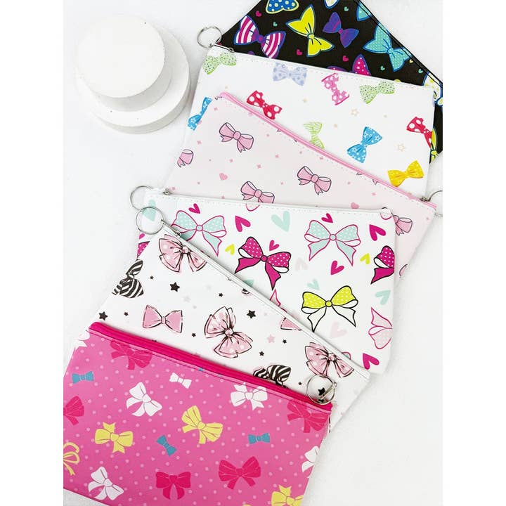 Adorable Bow Theme Coin Purse with Key Ring for wholesale by Love and Repeat
