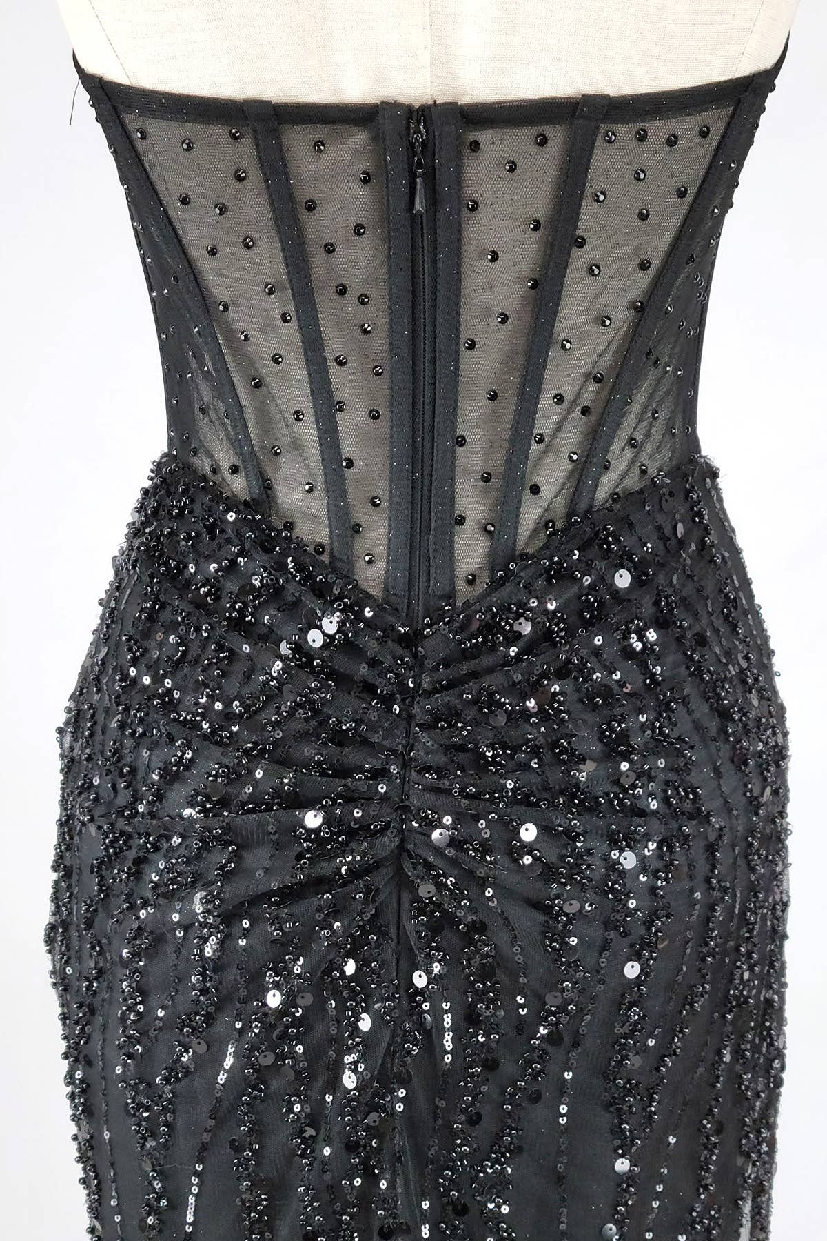 Chicas – wholesale Klänning - Dam – Älskling lång klänning med pärlor och paljetter C3667