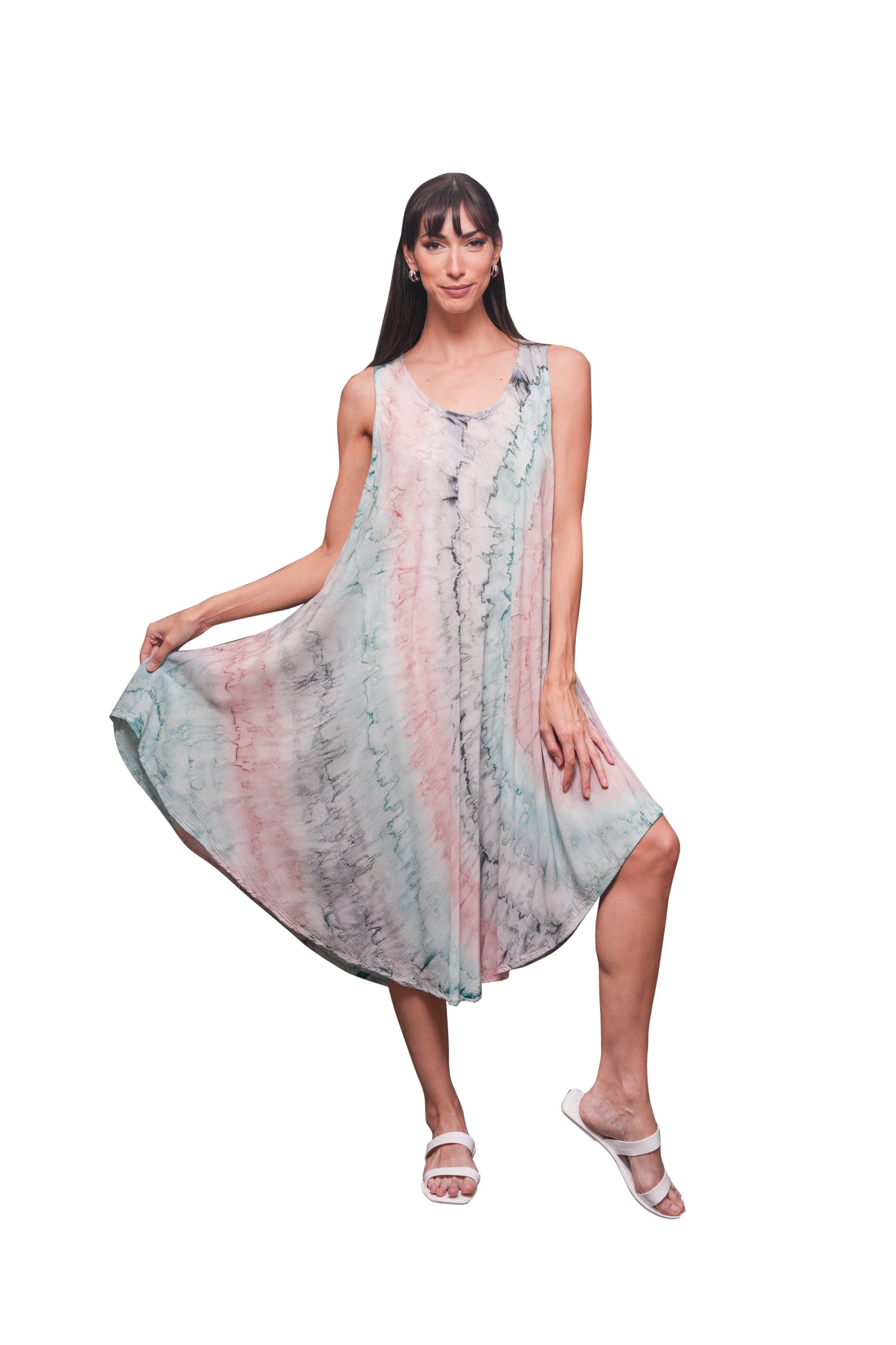 Sacred Threads - Wholesale Dress - Women's - Pastel Marble Tie Dye Summer Dress2