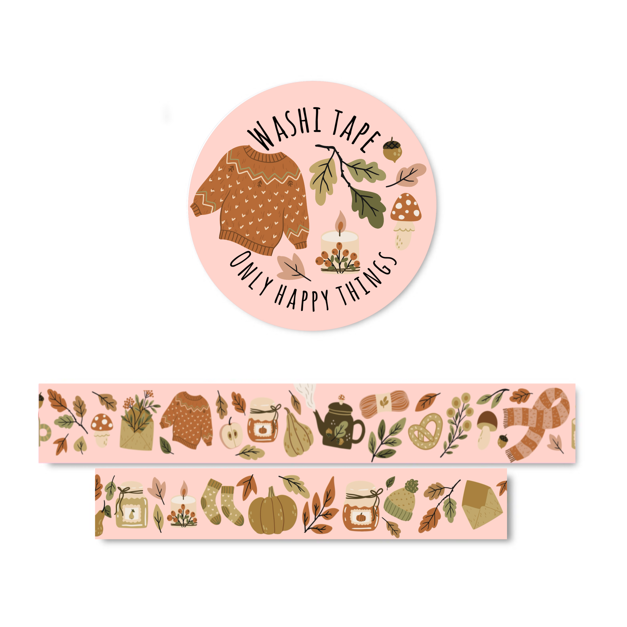 Only Happy Things Stationery - Wholesale Washi Tape - Washi tape Cozy autumn0