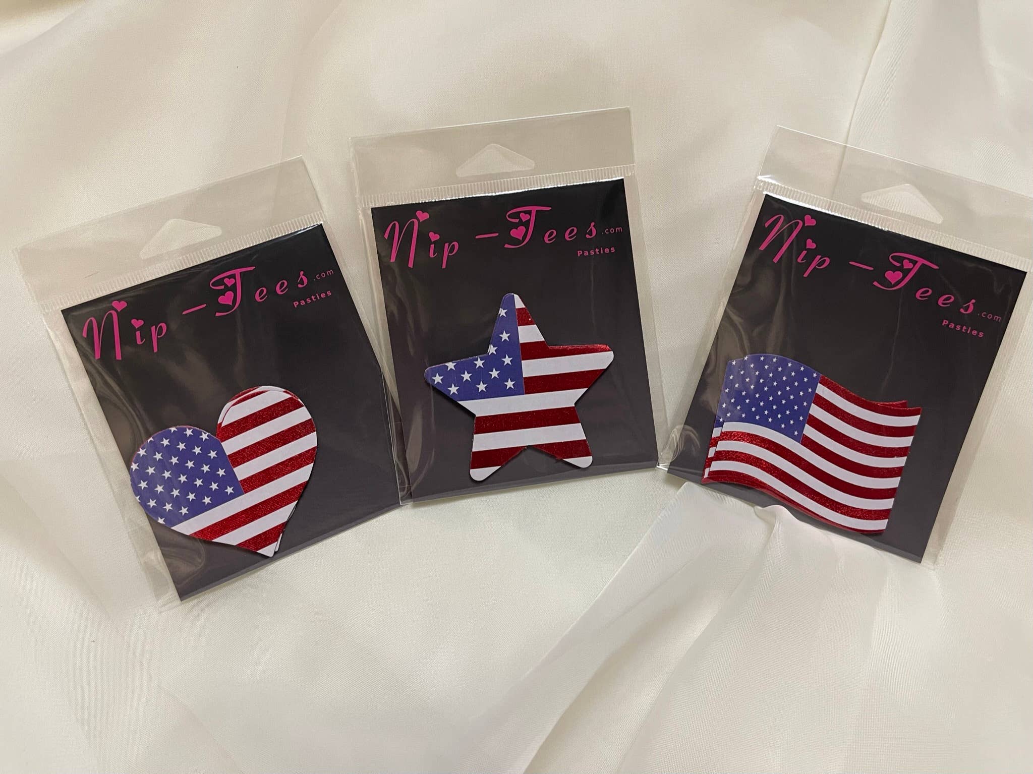 Niptees - Wholesale Nipple Pasties - Women's - American Flag Patriotic Star Nipple Cover Pasties1