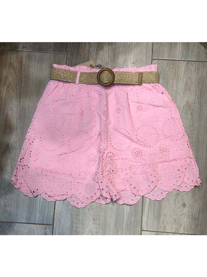 LÉA & LUC - Wholesale Shorts - Women's - Broderie anglaise shorts in 100% cotton REF. 250224
